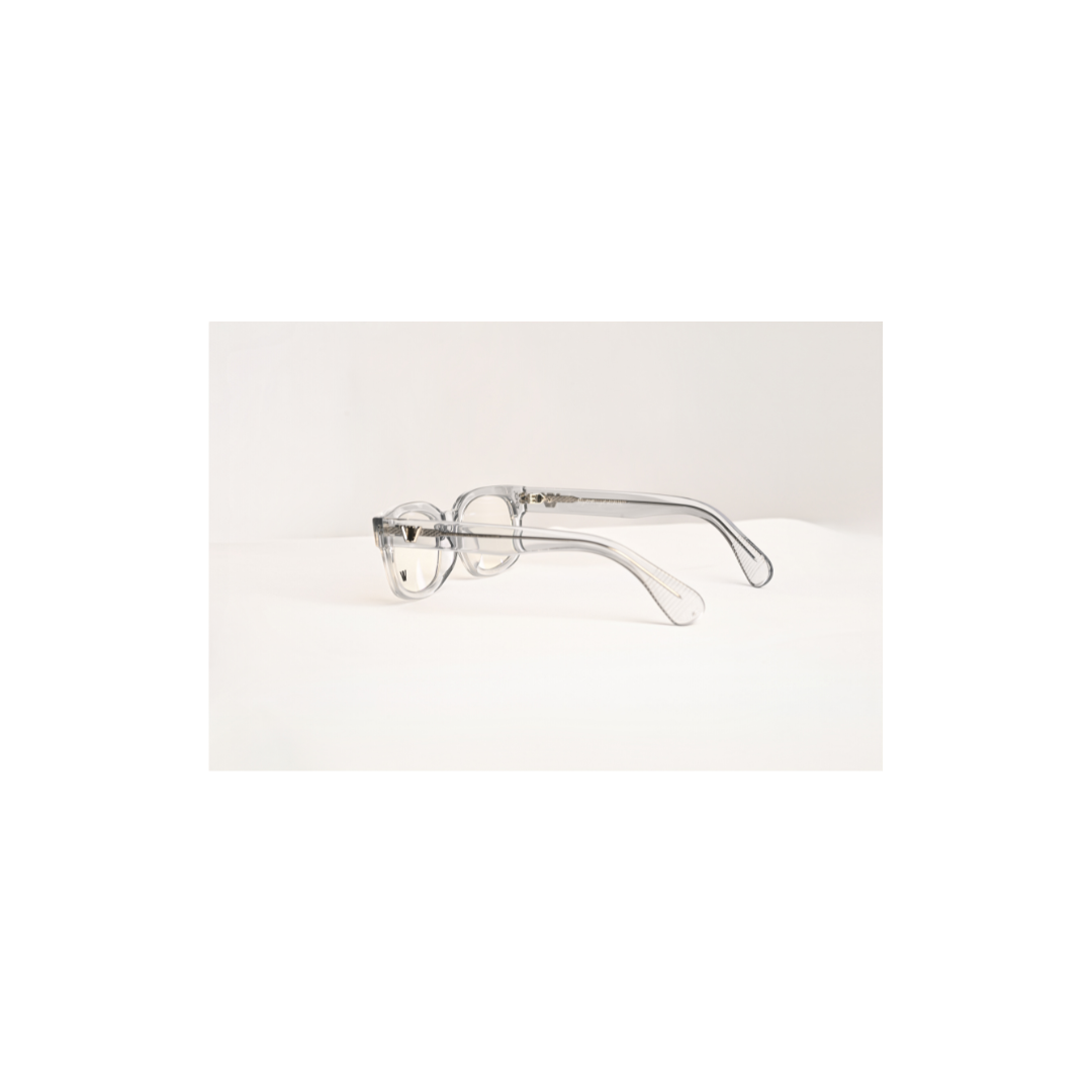 Square Grey Frame | Clear Transparent Lenses