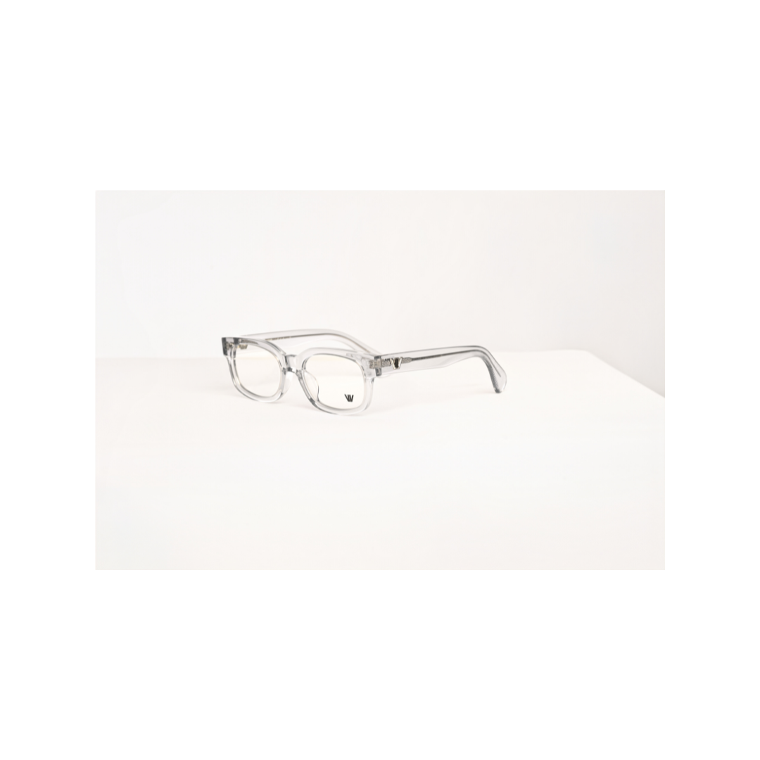 Square Grey Frame | Clear Transparent Lenses