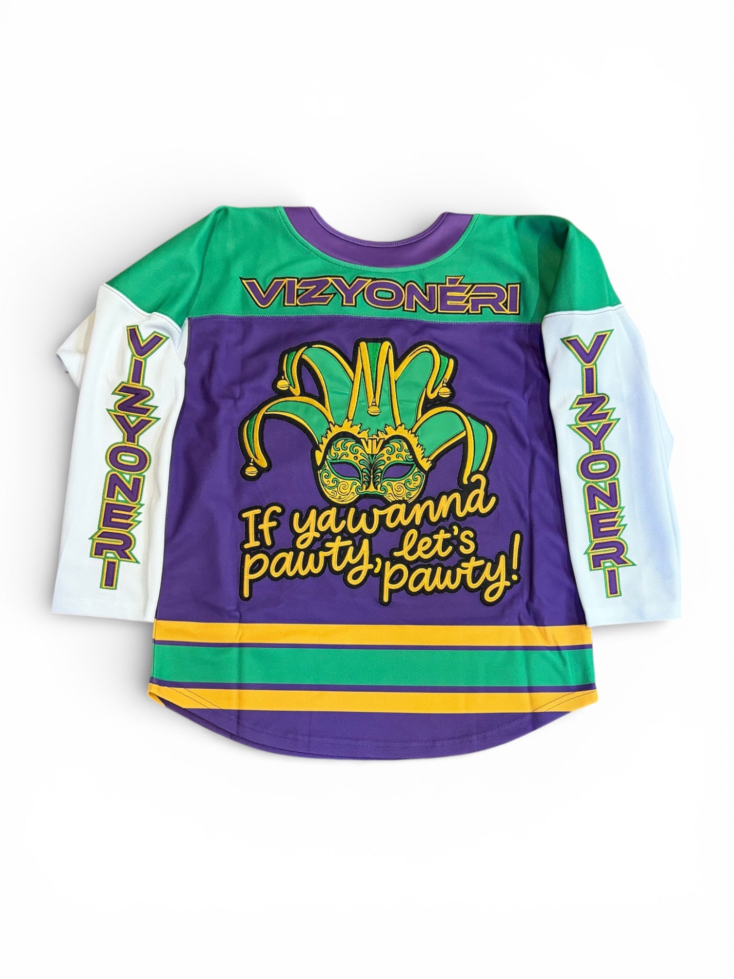 Unisex Mardi Gras 'Hockey Jersey"