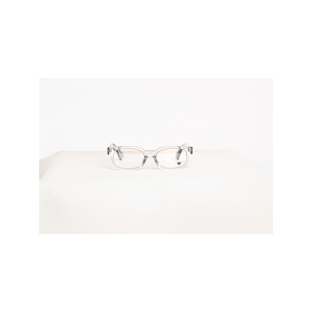 Square Grey Frame | Clear Transparent Lenses